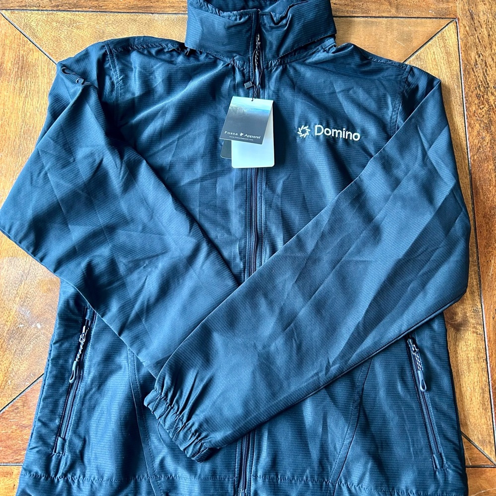 Fossa Apparel Ladies Mist Black Windbreaker Jacket Full-Zip Size M